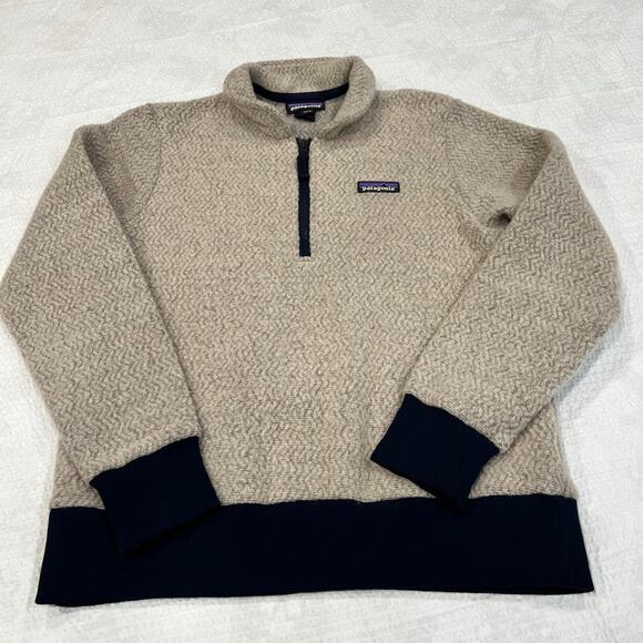 Patagonia woolyester tan brown pullover S men - Picture 2 of 7